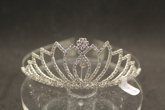 Couronne Anniversaire Diadème Mariée En Cristal - Couronne Strass (13.5cm) - Pour Fête/mariage Accessoires Cheveux Mariage
