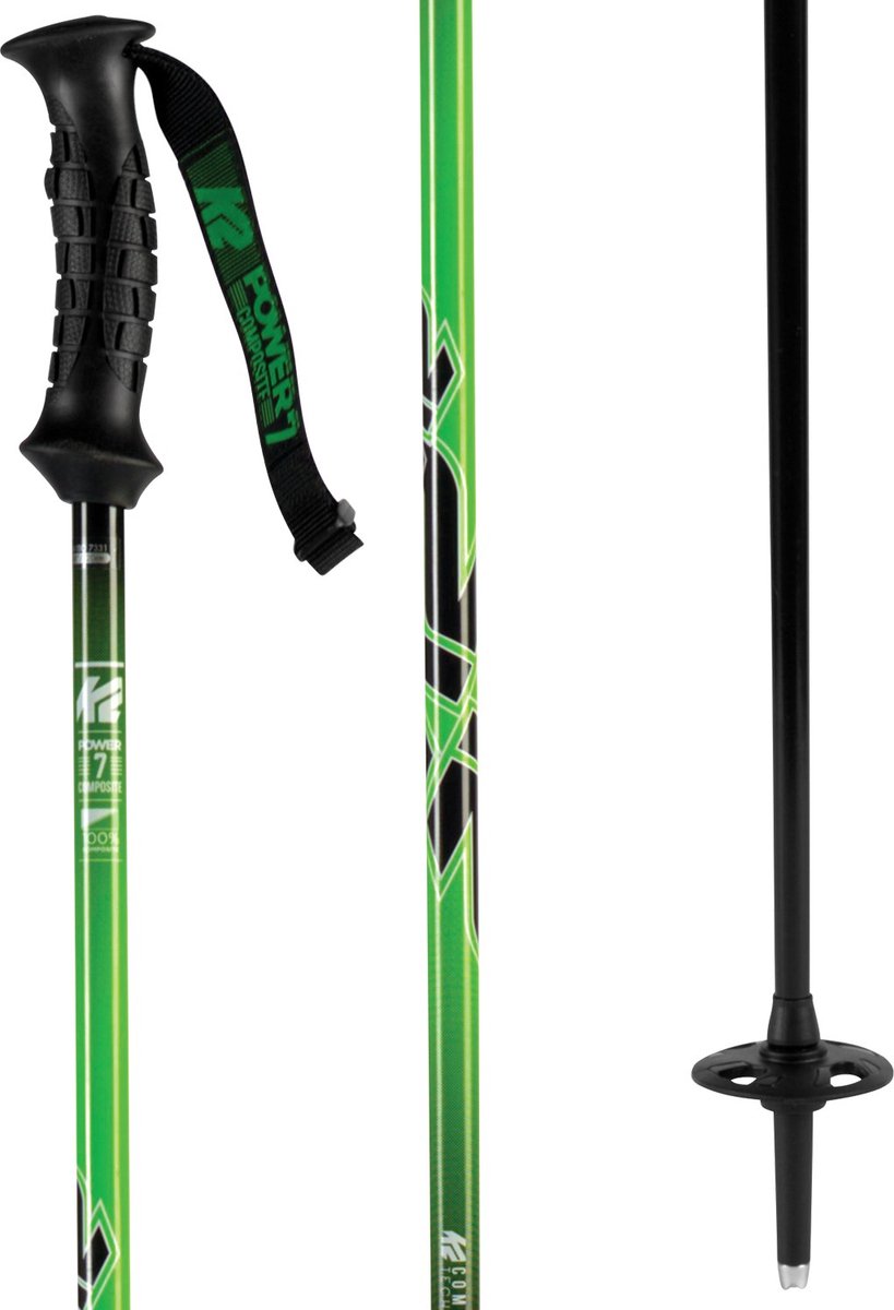 Tussendoortje Scenario Koel K2 Power 7 Composite skistokken - groen - 110 cm | bol.com