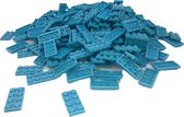 100 Bouwstenen 2x4 plate | Lichtblauw | Compatibel met Lego Classic | Keuze uit vele kleuren | SmallBricks