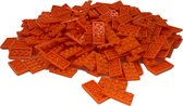 100 Bouwstenen 2x4 plate | Oranje | Compatibel met Lego Classic | Keuze uit vele kleuren | SmallBricks