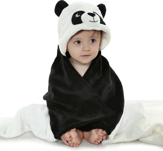 Multifunctionele Baby fleecedeken met capuchon Panda | Badcape baby en  peuters | Deken... | bol.com