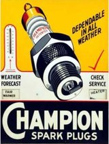 Wandbord Garage - Champion Spark Plugs