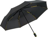 Fare Mini Style 5084 zakparaplu stormparaplu met handopening zwart geel 98 centimeter