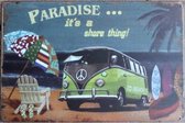 Wandbord - Paradise It's A Share Thing - Summer Style Ibiza leuk voor in de tuin