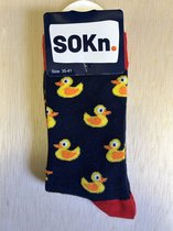 SOKn. trendy sokken EENDJES maat 35-41 (ook leuk om kado te geven!)