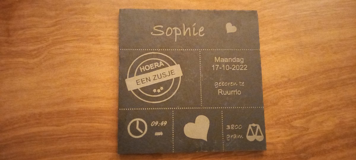 Goedkoopste geboorte bordje, geboorte tegel, leisteen, geboorte cadeau, uniek, persoonlijk