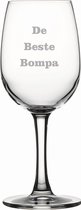 Witte wijnglas gegraveerd - 26cl - De Beste Bompa