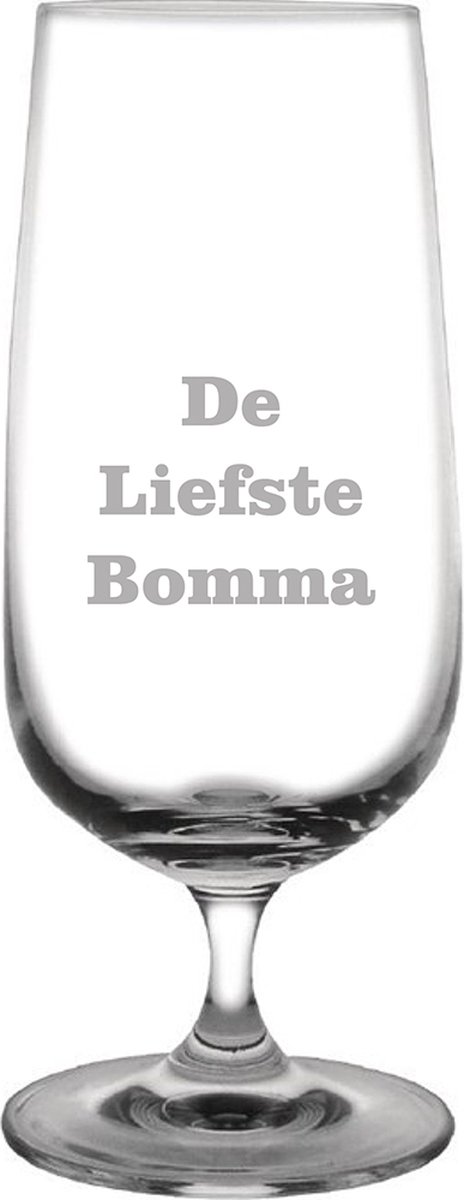 Bierglas op voet gegraveerd - 41cl - De Liefste Bomma