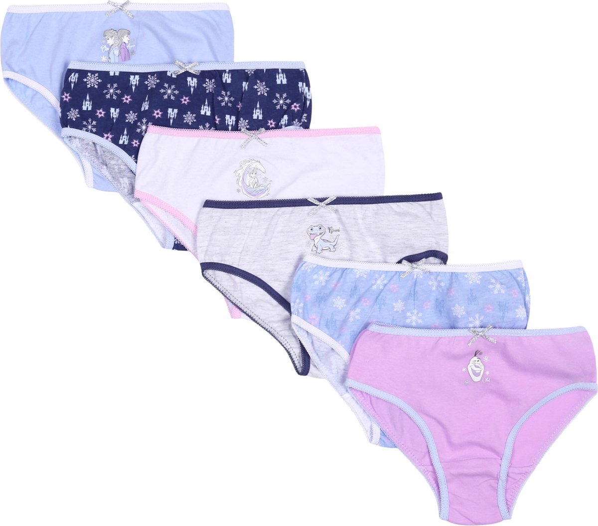 Frozen Elsa - Katoenen slip voor meisjes, 6 stuks, OEKO-TEX / 92