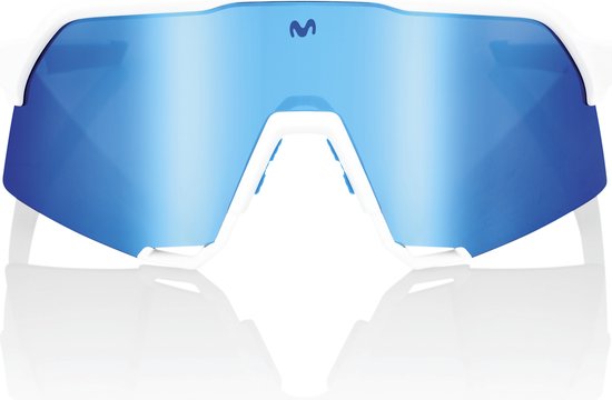 100% S3 - Movistar Team White - HiPER Blue Multilayer Mirror Lens - WHITE -