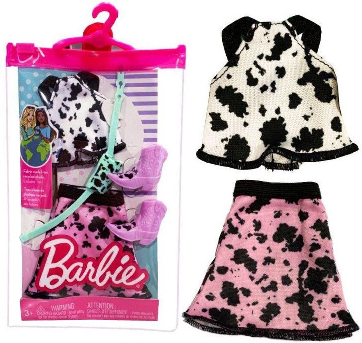 Ruwe olie maat kleding Barbie Kleding Outfit 'Zebra' - Rok, Top, Laarzen en Heuptasje -  Accessoires | bol.com