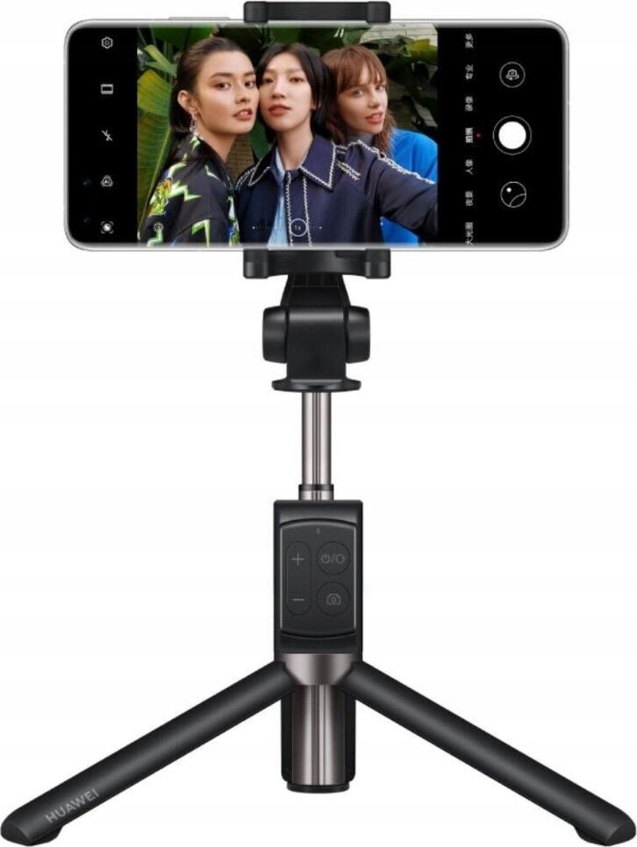 Huawei Bluetooth Tripod & Selfiestick (CF15 Pro) voor Smartphones - Zwart