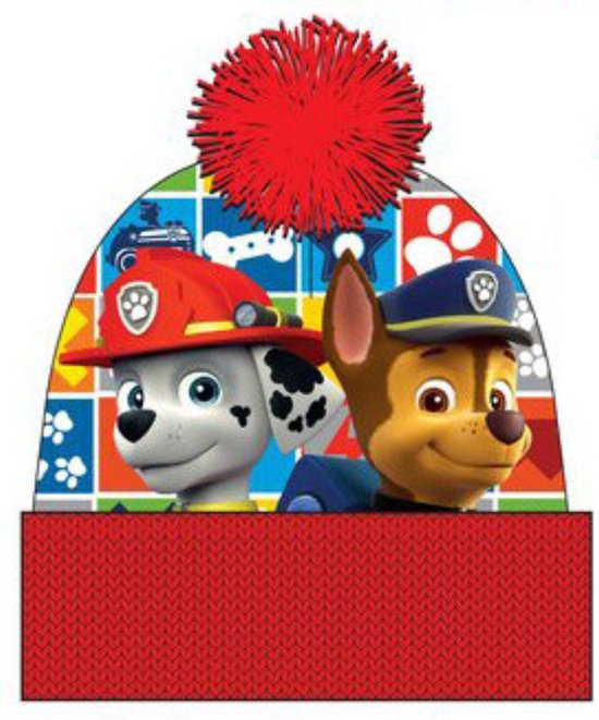 Paw Patrol - Kindermuts Rood - 52-54 cm - Muts - Winterkleding - Nickelodeon Muts