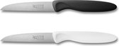 Robert Herder Mill Knife - Couteau d'office - Couteau à pommes de terre - Acier inoxydable - Wit - Zwart - (2 pièces)