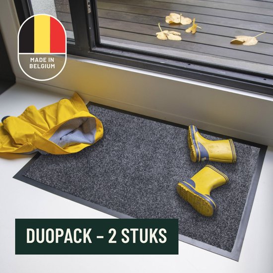 Paillasson Intérieur Studio M Classic PRO 90x150 Cm - Super Absorbant (1,1 L/m²), Antidérapant - Couleur Anthracite/gris