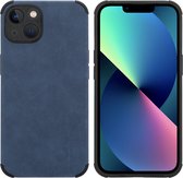 Cadorabo Hoesje geschikt voor Apple iPhone 13 in Saffier Blauw - Beschermhoes gemaakt van TPU-silicone Case Cover met fijne faux-suède achterzijde