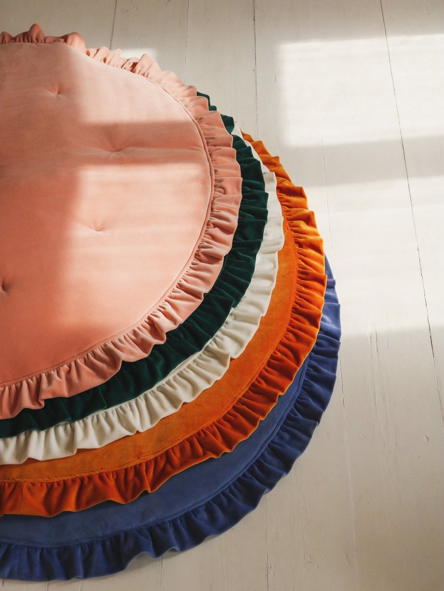 Moi Mili Velvet Speelmat Met Franje Apricot