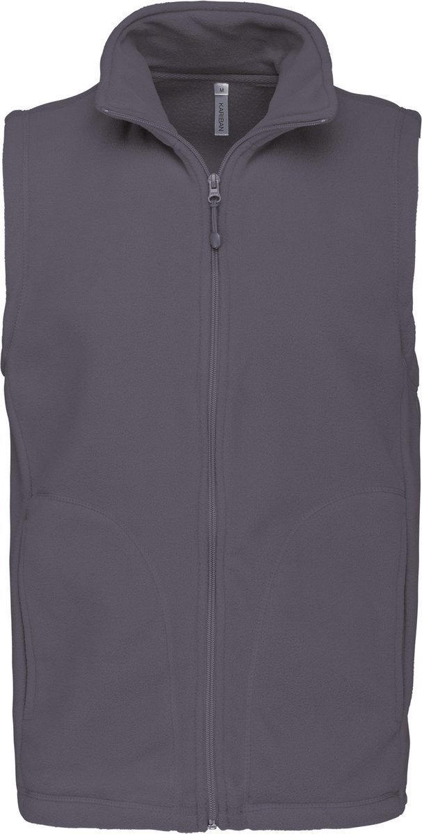Fleecebodywarmer 'Luca' merk Kariban maat S Convoy Grijs
