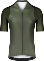 BIORACER Wielershirt Heren korte mouw - Model Icon Coldblack - extra UV-bescherming - Olijfgroen - Maat XXXL - Fietskleding voor Wielrennen