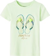 Name it t-shirt meisjes - groen - NMFfransisca - maat 104