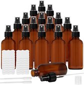 Spray Bottle - Mist Spray Bottle / Refillable Roller Bottles - For Cleaning, Perfumes, Essential Oils – Travel Size 16Pcs 120ml