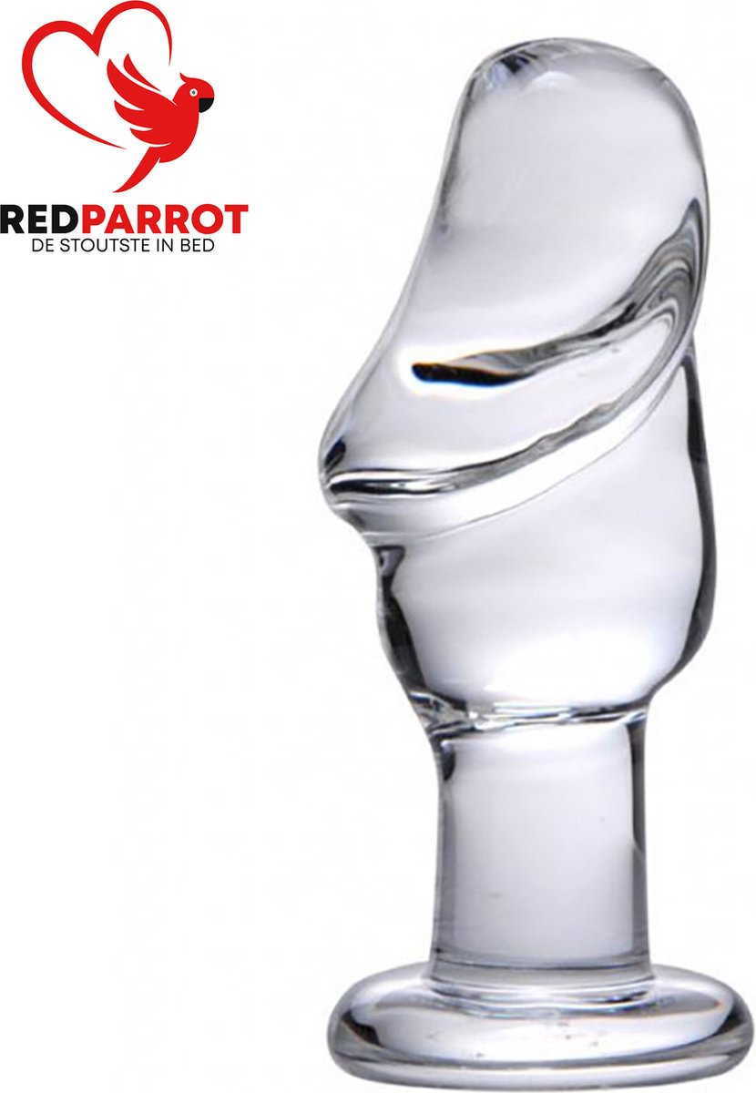 Goedkoopste Glazen plug Penis Look | Transparant | Buttplug | Kont plug | Glad afgewerkt | Piemel uitstraling