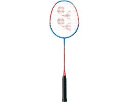 Foto: Yonex nanoflare e13 badmintonracket blauw rood controle