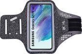 Support pour téléphone running Samsung Galaxy S21 FE - bracelet - bracelet sport - en tissu - Zwart