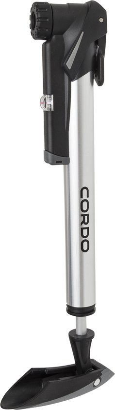 Cordo Handpomp Double Action X-tra - Tot 8 bar (120 PSI) - Geschikt voor alle ventielen - Met drukmeter - Zwart