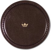 Dutchdeluxes - Sous-verres (ensemble de 4 pièces) - Cuir - Marron métallique - Ø10 cm