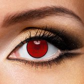 Partylens® - Mesh Red Manson - lentilles annuelles avec porte-lentilles - Lentilles de Couleur