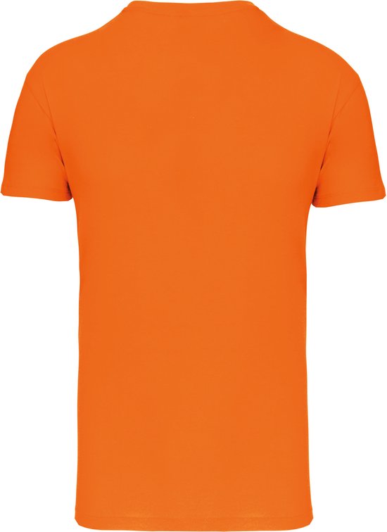 Oranje T-shirt met V-hals merk Kariban maat 4XL
