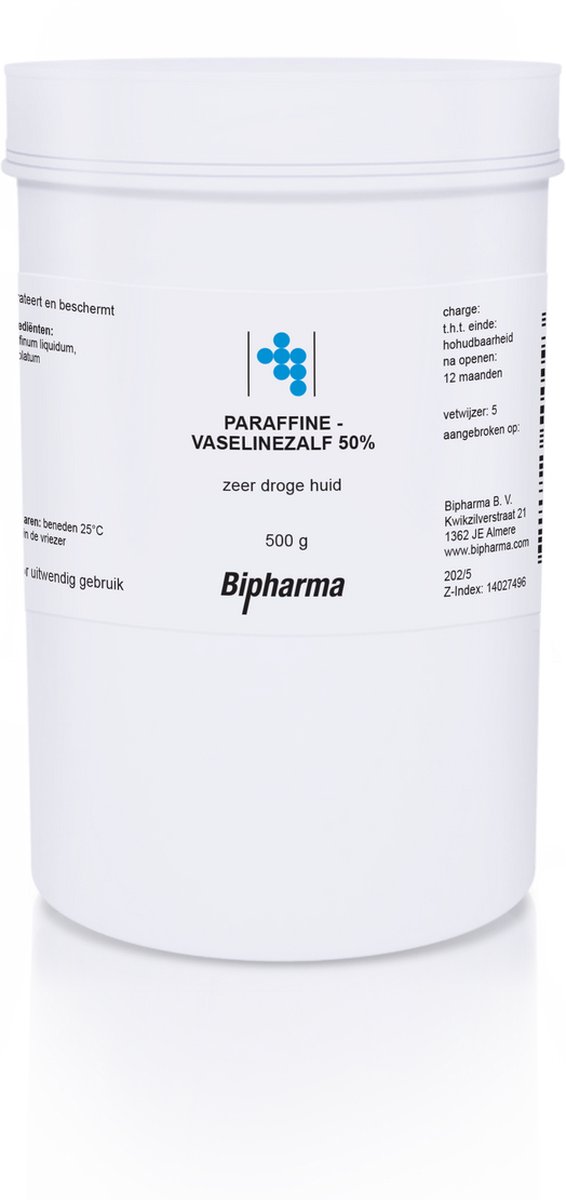 Bipharma Paraffine-Vaselinezalf 50% Laag Visceus 500 gram