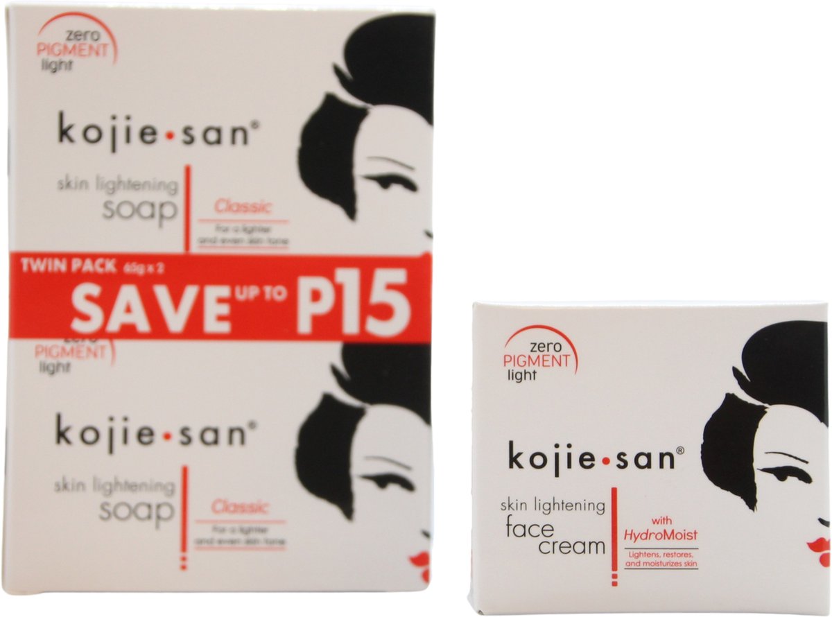 KojieSan Skin Lightening Zeep 2 x 65 gram én Face Cream, 30 gram
