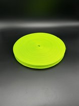 5 mtr Kleur: Neon lime groen - PP band-20mm breed-Tassenband Hobby band-Rugzak band-Nylon band-Band voor gespen-Spanband.