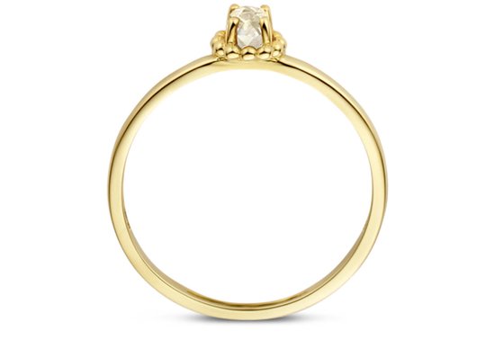 Ring Blush 1227YWT/54 Or jaune 14 carats avec topaze Witte Taille 54