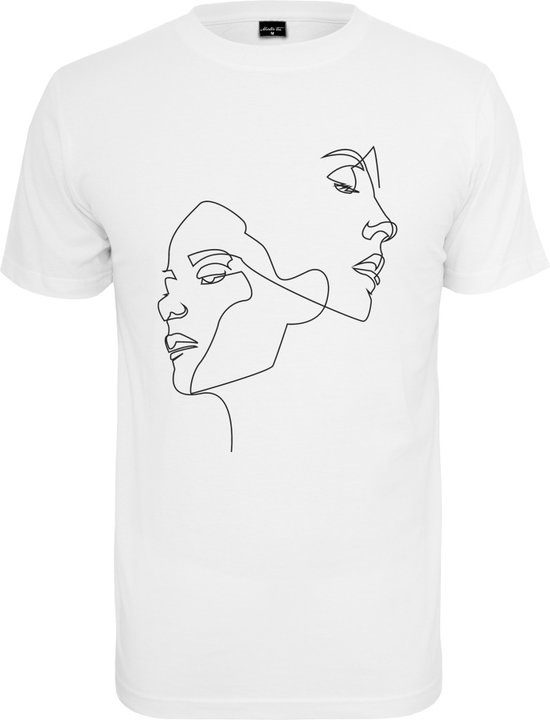Mister Tee - One Line Dames T-shirt - 3XL - Wit