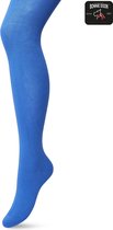 Bonnie Doon Biologisch Katoenen Maillot Dames Blauw maat 42/44 XL - Uitstekende pasvorm - Gladde Naden - OEKO-TEX gecertificeerd - Bio Cotton Tights - Duurzaam en Huidvriendelijk Bio Katoen - Fel Blauw - Strong Blue - BP051900.366