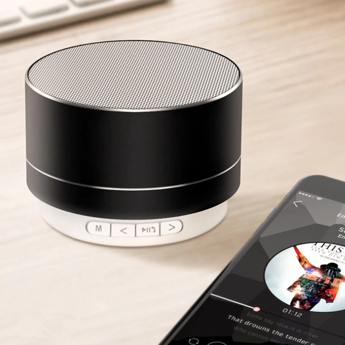 Draadloze Bluetooth-luidspreker Meerkleurig- Wireless Bluetooth Speaker - Zwart - Black