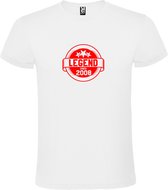 T-Shirt Wit avec Image «Legend depuis 2008 » Rouge Taille S