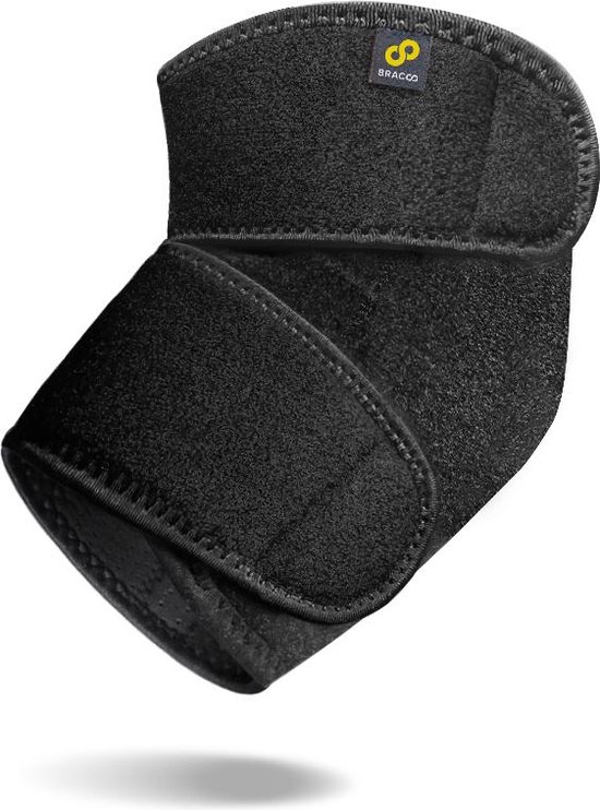 Bracoo ES10 Elleboogbandage - verstelbare neopreen Elleboogbrace - rechter/linker elleboog - één stuk - zwart - Bracoo