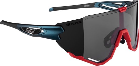 FORCE CREED Matt Petrol Polarized Sportbril met UV400 Bescherming en Flexibel TR90 Frame - Unisex & Universeel - Sportbril - Zonnebril voor Heren en Dames - Fietsaccessoires