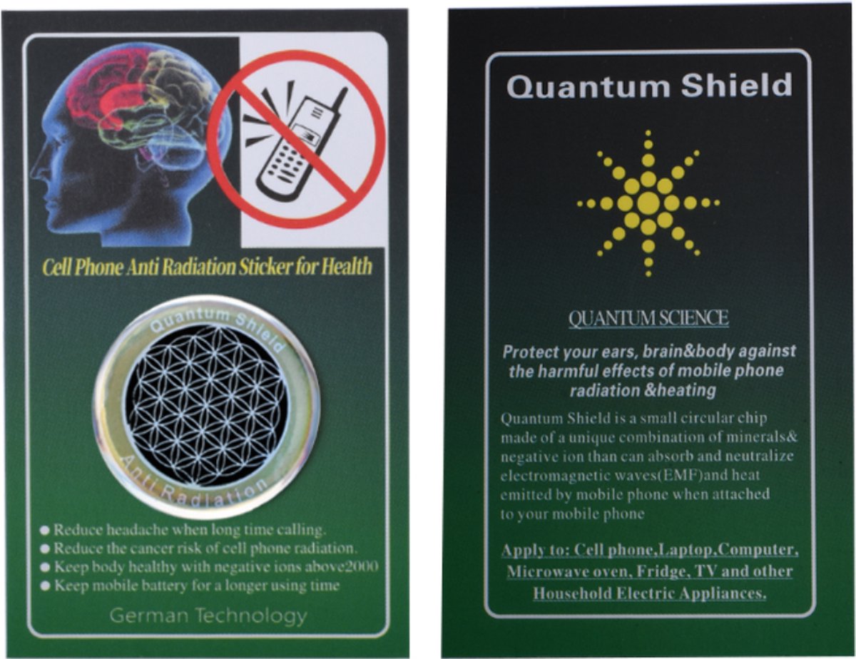 Quantum Shield Zilver - Anti Straling Sticker - EMF & EMV Bescherming - 5G & WiFi Neutraliseren