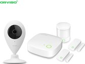 Home Security - Camera - Orvibo® - Complete Starters Kit 4 Stuks - Beveiligingscamera - Deur Senor - Raam Sensor - Bewegingssensor - IP Camera Wifi - Bewakingscamera App - Wit - 3 Batterijen - 249!