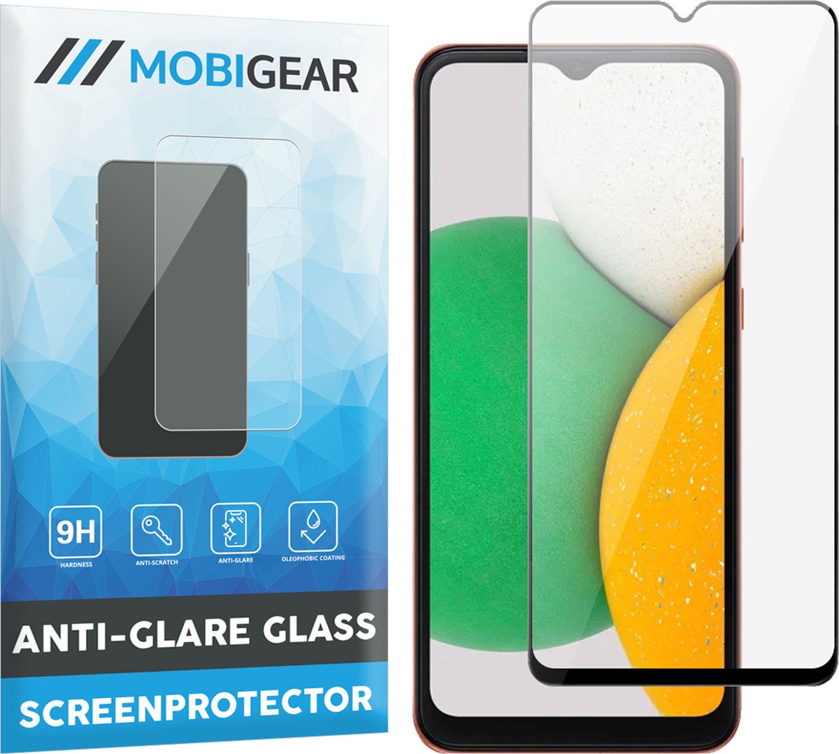 Mobigear Screenprotector geschikt voor Samsung Galaxy A14 Glazen | Mobigear Premium Screenprotector - Case Friendly - Zwart