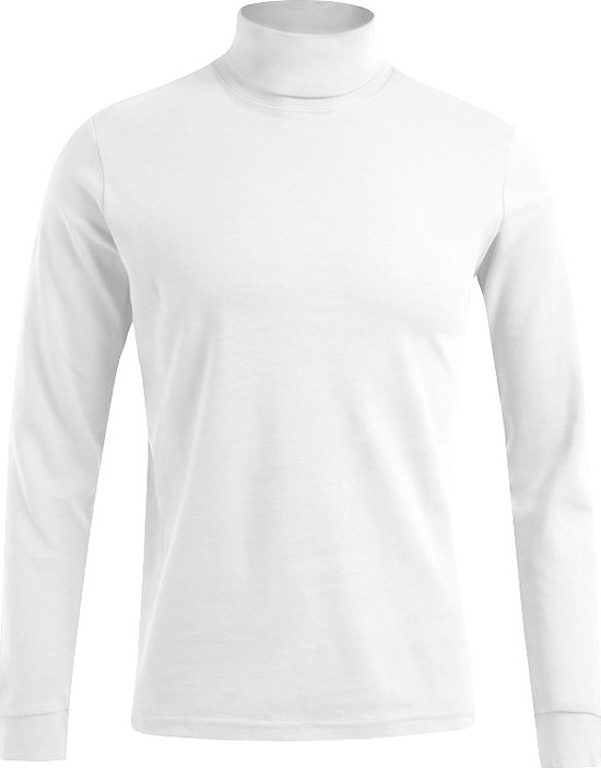 Wit t-shirt met col lange mouwen merk Promodoro maat M
