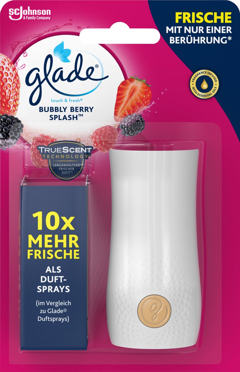 Glade Luchtverfrisser Minispray Touch & Fresh Bubbly Berry Splash, 10 ml