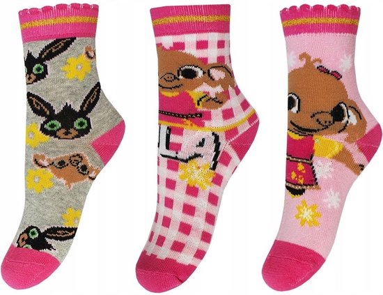 Bing Bunny - Chaussettes Bing Bunny - 3 paires - filles - taille 19/22