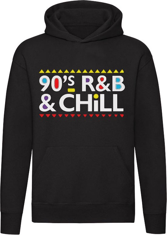 90's R&B & Chill Hoodie | muziek | RNB | Jaren 90 | muziek luisteren | festival | Unisex | Trui | Sweater | Capuchon