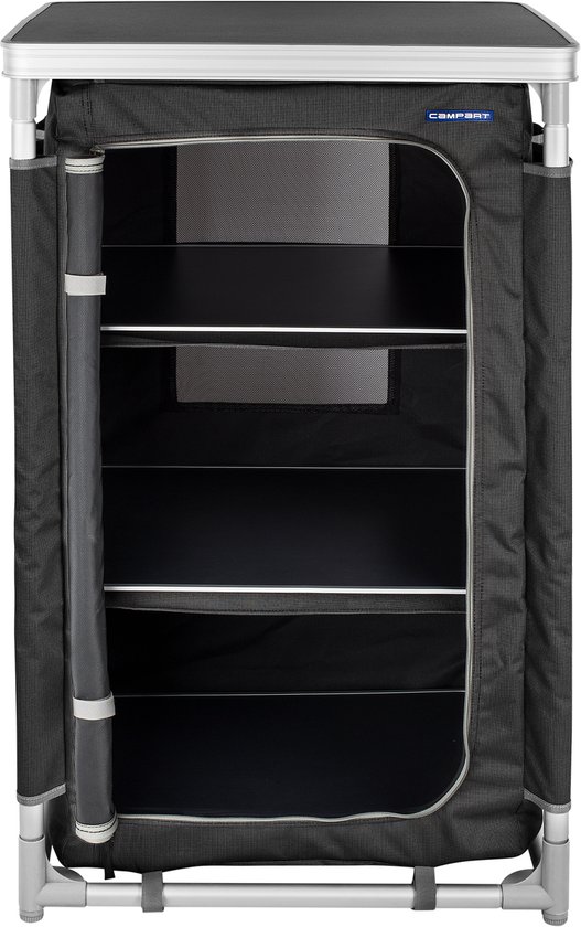 Campart CU-0719 – Opvouwbaar en verstelbaar - 4 verstelbare poten - 3 lagen - Aluminium frame - Grijs